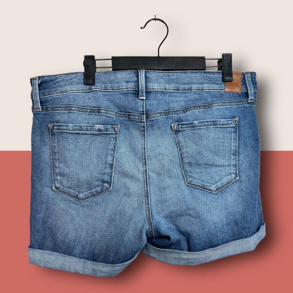 👖 LEVEL 99 ANTHRO MEGAN DENIM SHORTS JORTS ROLL HEM 4" SIZE 32 - Picture 3 of 9